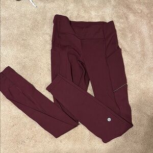 Lululemon Burgundy Leggings